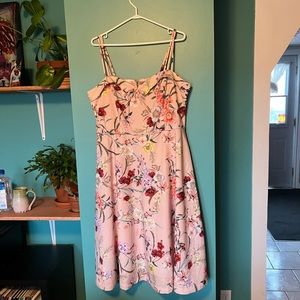 NWT City Chic Dress Daytime Diva in Nude Botanical